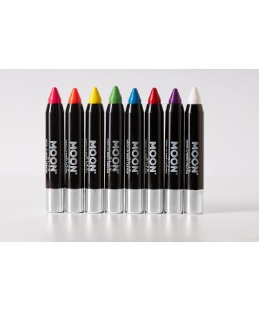 Moon Glow Neon-UV Face & Body Chalk Makeup - Pastel & Intense Colors Glows Under UV Light - Ideal for Parties & Events - Buy Online on GoSupps.com