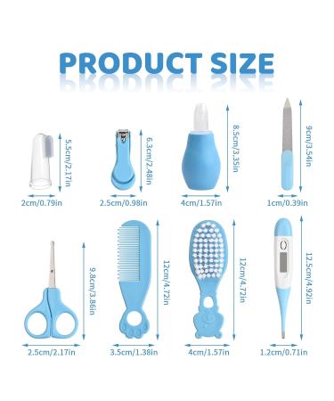 HOXFLY 8-Piece Baby Care Set | Portable Newborn Health Essentials | Nail File Toothbrush Cutter Scissors Aspirator & Thermometer - Buy Online on GoSupps.com
