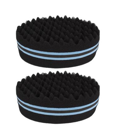 Andux Zone Double Side Twist Hair Afro Braid Style Dreadlock Sponge Curls sponge 2 PCS JFHM-01 (Blue)