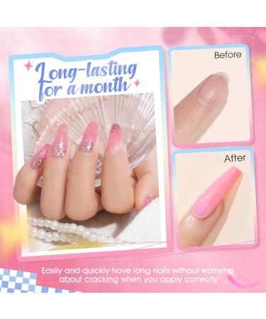 Gelfavor Pearl Rosa Poly Nail Gel Set - Pink Nail Extension Gel for Technicians & DIY Salon | Premium Nail Art Supplies - Buy Online on GoSupps.com