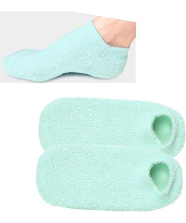 Verdant Touch Moisturizing Gel Foot Socks Reusable Nourishing Gel Socks for Remove Dry Cracked Skin Green - Buy Online on GoSupps.com