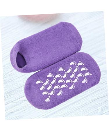 Housoutil 1 Pair Dry Cracked Gel Socks Soft Gel Socks Spa Socks Womens+Pumps Womans Socks Feet Moisturizer Socks Whitening Cotton Sock Moisturizing Miss Repair Socks Purple - Buy Online on GoSupps.com