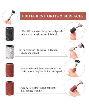 402-Piece Nail Drill Bits Set with Sanding Bands - 400 Nail Sanding Bands in 3 Colors + 2 Nail Drill Bits 3/32 Inch for Manicures and Pedicures - Buy Online on GoSupps.com