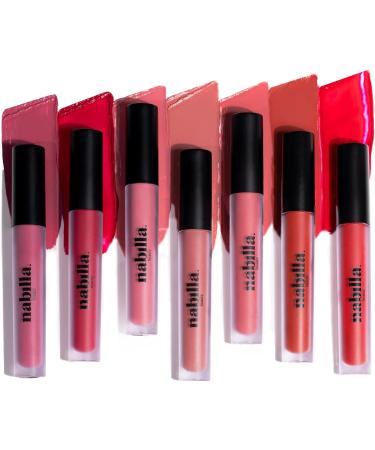Nabilla Beauty | Liquid Matte Lipstick - Time to choose 01 | Matte velvet lipstick high pigmentation long-lasting easy to apply and comfortable (4ml) - Buy Online on GoSupps.com