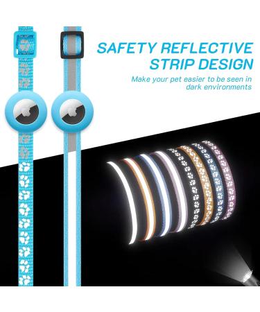 Lafayi 2 Pack Reflective Cat Collar with Airtag Case Adjustable GPS Tracker Personalized with Bell & Safety Lock - Blue - Buy Online on GoSupps.com