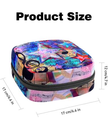MUOOUM Tropical Leaves & Flowers Storage Bag for Women's Bandages & Menstrual Cup - Portable with Zipper Perfect for Teens & Women - Buy Online on GoSupps.com