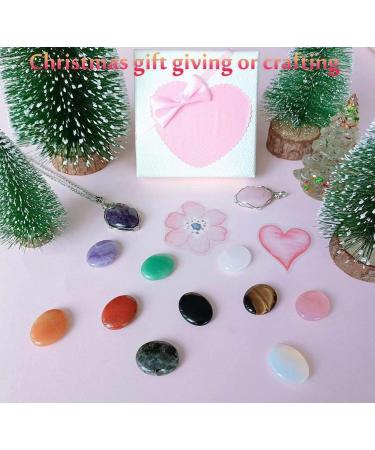 Xiannvxi 10pcs Palm Stone Set - Amethyst Rose Quartz Obsidian & Clear Quartz Healing Crystals - Natural Polished Gemstones for Wellness - Buy Online on GoSupps.com
