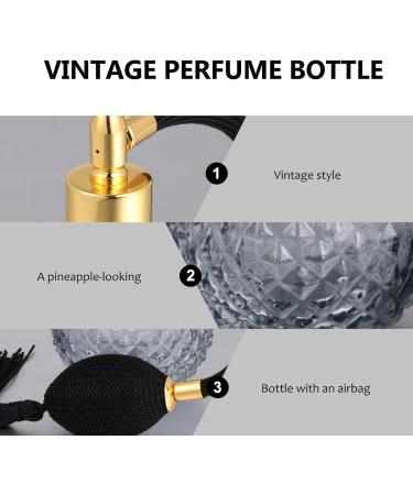 HEALLILY Crystal Glass Refillable Perfume Atomizer Spray Bottle Vintage Style Empty Perfume Bottle with Long Tassel Light Black 100ml - Buy Online on GoSupps.com