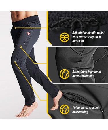 Souke Sports Winter Men s Bicycle Pants - Long Thermo Fleece Lined Windproof & Water-Repellent Softshell - L PL8060-4/4 Black - Buy Online on GoSupps.com