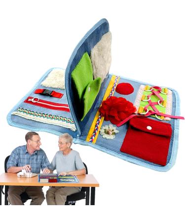 dementiia Blanket Versatile Fidget Book Elderly Loss Fidget Toy Sensory Activity Book Sensory Training Blanket Sensory Pad Blanket for Adults with dementiia alzheiimer's and Asperger's - Buy Online on GoSupps.com