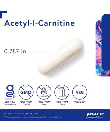 Pure Encapsulations Acetyl-l-Carnitine 250mg | Memory & Focus Supplement | 60 Capsules - Buy Online on GoSupps.com