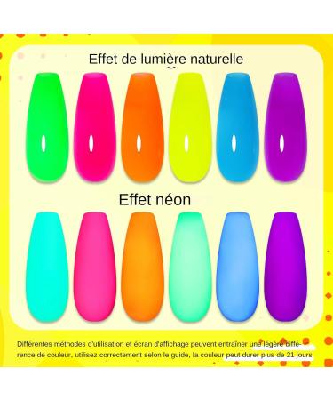 Glow-in-the-Dark Gel Nail Kit 6 Long-Lasting Glitter Gel Nail Extensions for Women and Girls - Buy Online on GoSupps.com