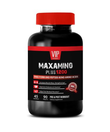 Amino acids supplements - MAXAMINO PLUS 1200 - Increases muscle strength and size amino energy amino energy pre workout amino acids supplement amino acid pills amino lean - 1 Bottle 90 Tablets