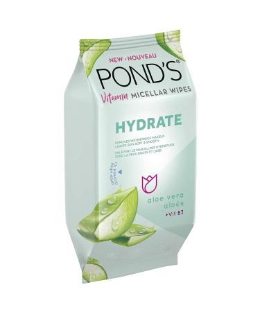 Pond's Vitamin Micellar Wipes with Aloe Vera - 25 Wipes, Removes Waterproof Makeup for Dry Skin - Buy Online on GoSupps.com