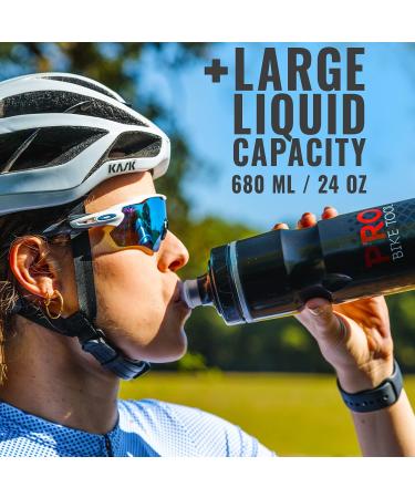PRO BIKE TOOL Insulated Bike Water Bottle 24oz (680ml) - Easy Squeeze Sports Bottle - Buy Online on GoSupps.com
