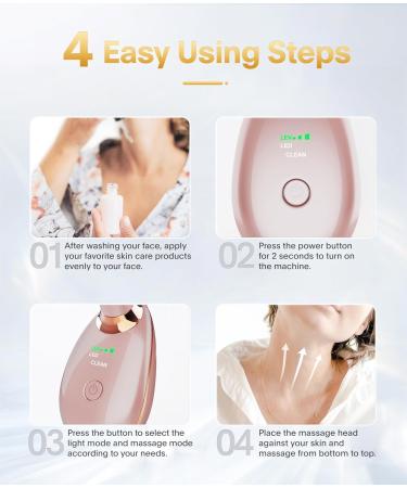 7-in-1 Deplux Face & Neck Massager - Portable Rose Gold Skin Care Tool for Daily Routine | International Shipping Available - Buy Online on GoSupps.com
