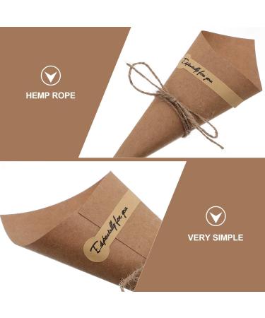 Alipis 50pcs Cone Cake Tube Flower Wrapping Paper Wrapping Paper Black Kraft Paper Cones Flowers Cutter Kraft Paper Color 15x15x0.1cm - Buy Online on GoSupps.com