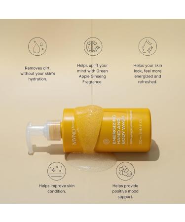Nu Skin MYND360 Energizing Hand & Body Wash | 8.4 Fl Oz | Green Apple Ginseng Fragrance | Boosts Skin Health and Personal Care | Removes Oil & Dirt While Keeping Skin Fresh & Hydrated - Buy Online on GoSupps.com
