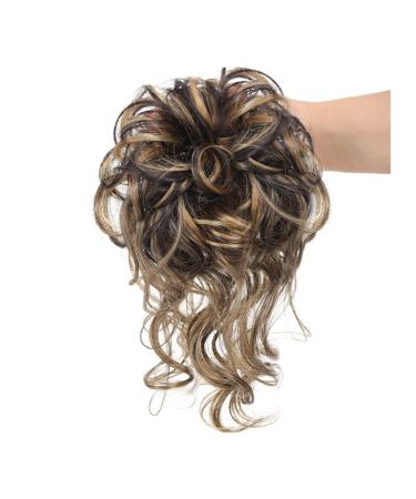 Hair Bun Hairpiece for Women Pieces Curly Chignon Donut Scrunchie for Women Messy Bun Hair Piece Synthetic Tousled Updo Hair Buns Extension Elastic Hair Band Hair Hair Chignons(106)