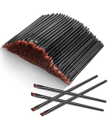200 Pieces Disposable Angled Eyebrow Brushes  Eye Liner Brush Disposable Angle Brushes Tinting Brushes for Women Girls Salon Beauty Cosmetic Make up Tool Disposable Esthetician Supplies
