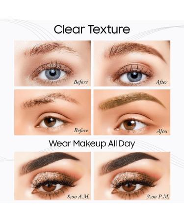 Microblading Waterproof Eyebrow Pen - Long-Lasting Liquid Brow Pencil for Natural Eye Makeup | Smudgeproof & All Day Stay (Light Brown) - Buy Online on GoSupps.com