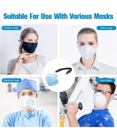 DORART Mask Extender Ear Savers - Adjustable Black Band for Face Masks - 10PCS - Buy Online on GoSupps.com