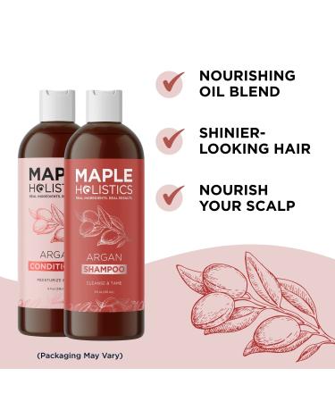 Argan Oil of Morocco Shampoo and Conditioner Set - Sulfate-Free for Color Treated Hair - Volumizing & Hydrating Formula for Men and Women - 2 Piece Set - Buy Online on GoSupps.com