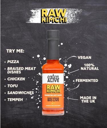 Eaten Alive - Raw Kimchi Fermented Hot Sauce (150ml) Vegan & Made In The UK - Award Winning - Buy Online on GoSupps.com