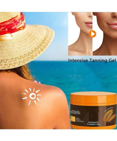 Lxcjzy Luxury Intensive Tanning Gel - Natural Tanning Accelerator Cream for Sunbeds & Outdoor Use | Achieve a Perfect Tan - Buy Online on GoSupps.com
