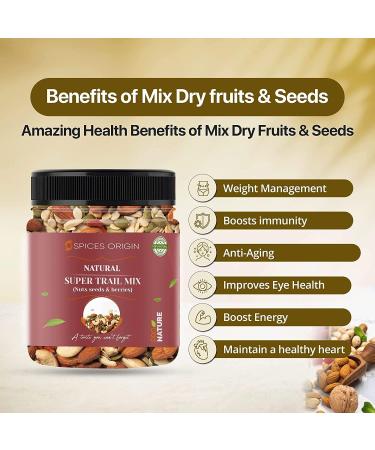 Spices Origin Roasted Premium Nuts Seeds & Berries (Sports Mix) |Combo Pack of 2| 500 Grams_Packing May Vary - Buy Online on GoSupps.com