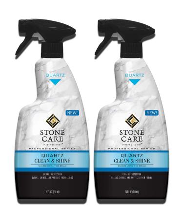 Stone Care International Quartz Cleaner and Polish - 24 Ounce (2 Pack) - Clean & Shine Your Quartz Countertops Islands and Stone Surfaces with UV Protection