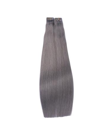 Tape In Hair Extensions - Dark Grey 40cm | 50 Remy Real Hair Tresses with Adhesive Tape | Novon Hair Extensions - Buy Online on GoSupps.com