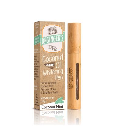 Dr. Ginger's Coconut Oil Tooth Whitening Pen, 0.35 oz, 1 Count - Coconut Mint Flavor 0.35 Ounce (Pack of 1)