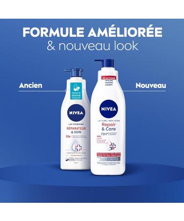 NIVEA Repair & Care Body Lotion for Very Dry Skin (1x 250ml) - Moisturizing Body Lotion with Glycerin Provitamin B5 & Niacinamide - Moisturizing Cream for Rough Skin Extra Dry - Buy Online on GoSupps.com