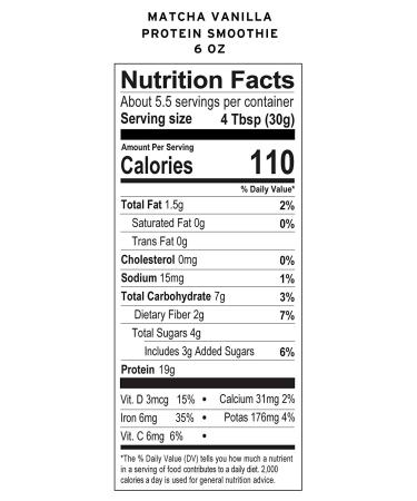 Organic Matcha Vanilla Protein Smoothie - 6oz Pouch by Essential Living Foods - Buy Online on GoSupps.com