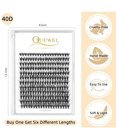 40D 0.07D Individual False Eyelashes - Reusable Cluster Lashes | DIY Makeup 8-14mm Curl Mix - Buy Online on GoSupps.com
