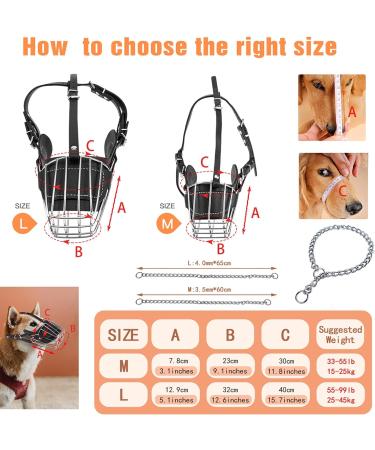 Yinrikom Dog Muzzle - Breathable Metal Basket for Large & Medium Dogs | Adjustable Leather Line | Optimal Comfort & Control - Ryltd Brand - Buy Online on GoSupps.com