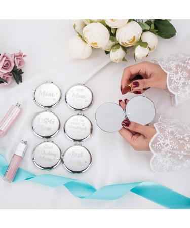 Personalized Engraved Compact Mirror: Daughter Gifts for 16th/18th Birthday, Engagement, Wedding - From Mom and Dad - Buy Online on GoSupps.com