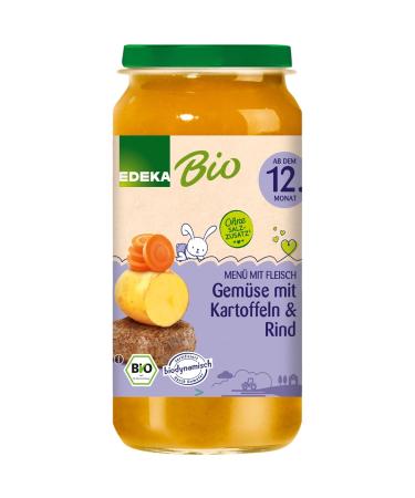 Buy Edeka Organic Baby Food Vegetables with Potatoes & Beef (6x250g) - Ideal for 12 Months+ - International Shipping Available - Buy Online on GoSupps.com