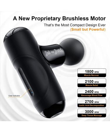 BOB AND BRAD Q2 Mini Massage Gun: Portable Pocket-Sized Percussion Massager with Carry Case - Buy Online on GoSupps.com