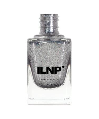 ILNP Echo - Platinum Silver Holographic Ultra Metallic Nail Polish Silver 0.4 Fl Oz (Pack of 1)