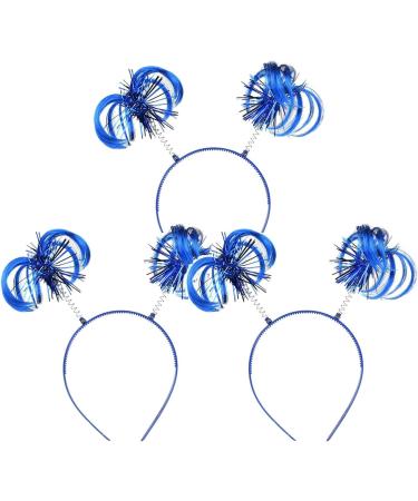 Lezevn 3 Pieces Blue Ponytail Feathers Headband Bopper Pom Party Headband Costume Props for Women Girls Party Accessory - Buy Online on GoSupps.com