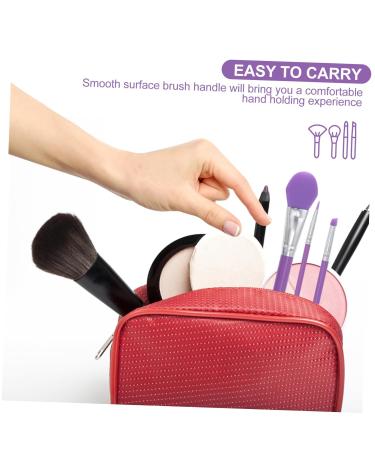 FRCOLOR 12 Pcs Silicone Makeup Brush Set - Body Lotion & Acid Applicator - Purple Cosmetic Accessories for Women - Buy Online on GoSupps.com