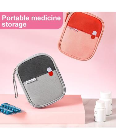 Buy XPEX Mini Travel Pharmacy Bag - Waterproof First Aid & Medication Case - Portable Emergency Bag for Home & Camping (Gray Pink) - Buy Online on GoSupps.com