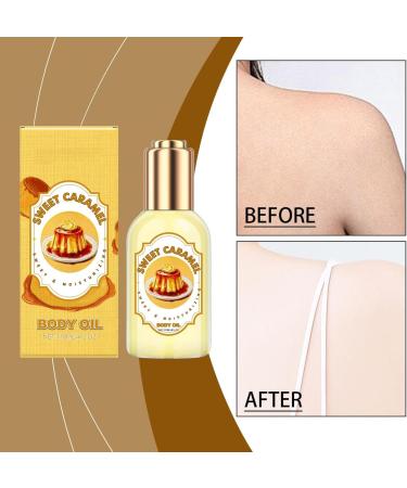 Body Oil Skin Tightening Oil Body Care Oils Dry Skin Massage | Moisturizing Body Oil | Lightweight & Non-Greasy Formula for All Skin Types Including Dry and Sensitive (caramel 118ML) - Buy Online on GoSupps.com