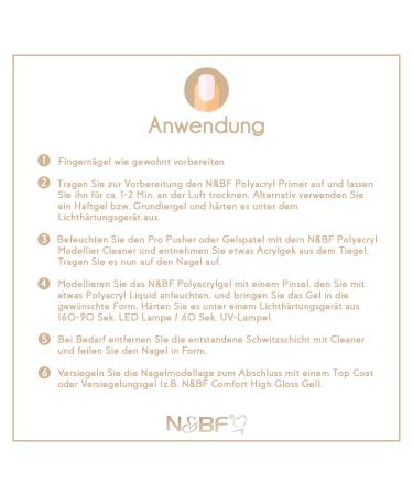 N&BF 15ml Comfort Line Poly Acryl Gel Milky Ros | High-Quality Professional Polygel for Gelnageln | Made in Germany - Buy Online on GoSupps.com