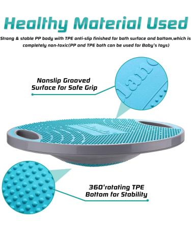 NALANDA Wobble Balance Board  Core Trainer for Balance Training and Exercising  Healthy Material Non-Skid TPE Bump Surface  Stability Board for Kids and Adults - Buy Online on GoSupps.com