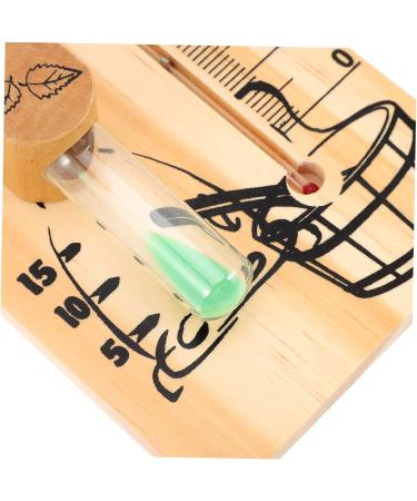 Yardenfun 5-St Sauna Timer Desk Attachment - 15-Minute Hourglass with Wooden Glass Stones | Perfect Sauna Backrest Reminder | 25.5x15cm | Buy Now! - Buy Online on GoSupps.com