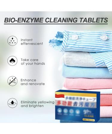 Active Biological Enzyme Washing Multi-Functional Bio-Enzyme Cleaning Tablets Bio-Enzyme Explosive Salt Powerful Stain Removing Tablets Multifunctional Decontamination Cube (3BOX) - Buy Online on GoSupps.com