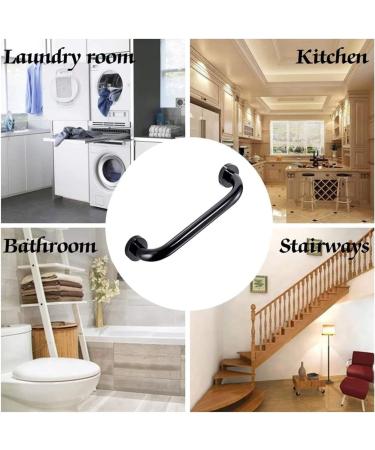 Grab Bars for Black Matte Elderly Wall Mounted Straight Armrest Bars Toilet Por Handrails Support for Seniors Disabled 50cm - Buy Online on GoSupps.com